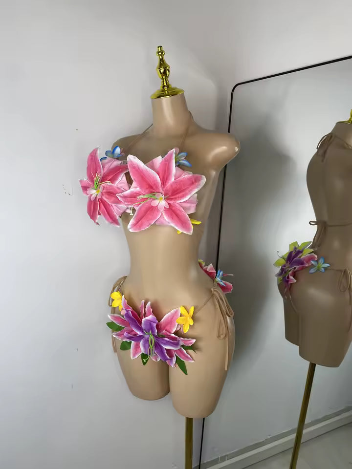 TikToc Flower 3D Bikini