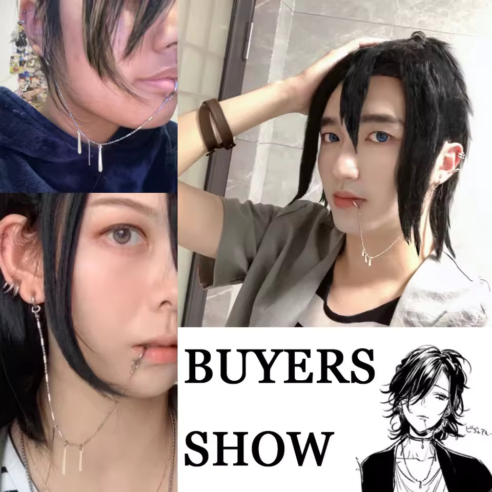 Lip to Ear Chain Anime Cosplay Jewelry 12pc