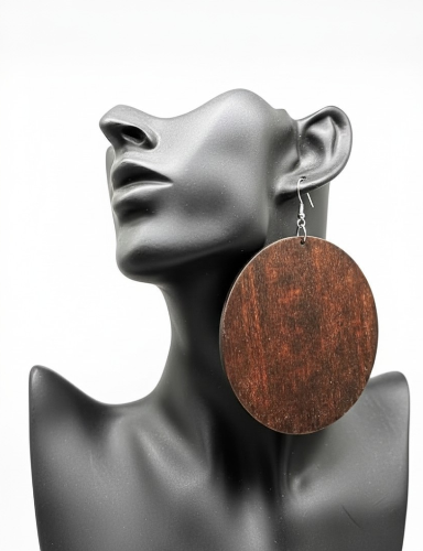 African Tribal Wooden Boho Earrings