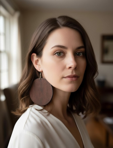 African Tribal Wooden Boho Earrings