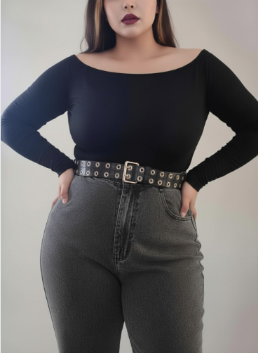 Plus Size Snake Skin Grommet Belt