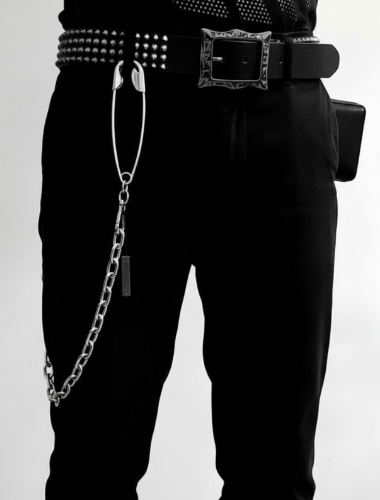 Punk Safety Pin Pants Chain