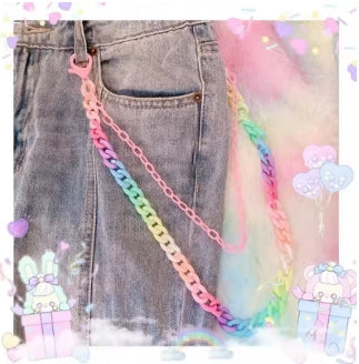 Kandi Hot Pink Pants Chain