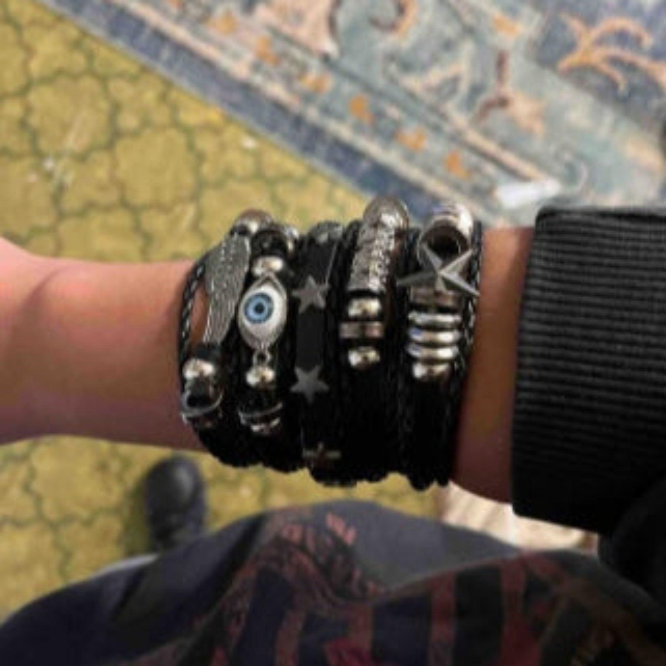 Eye Goth Bracelet Set