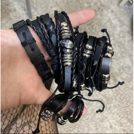 Spiked Punk Bracelet Set