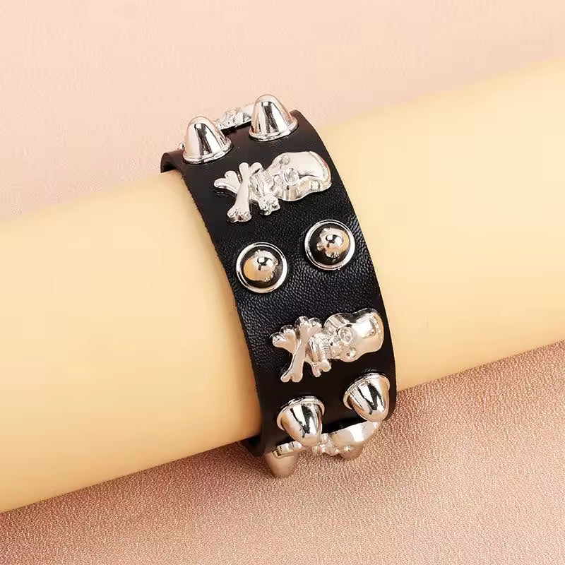 Skull Spiked Bracelet