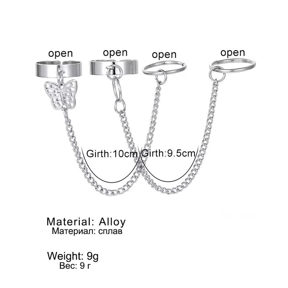 Kurapika Butterfly Chain Ring Anime Cosplay