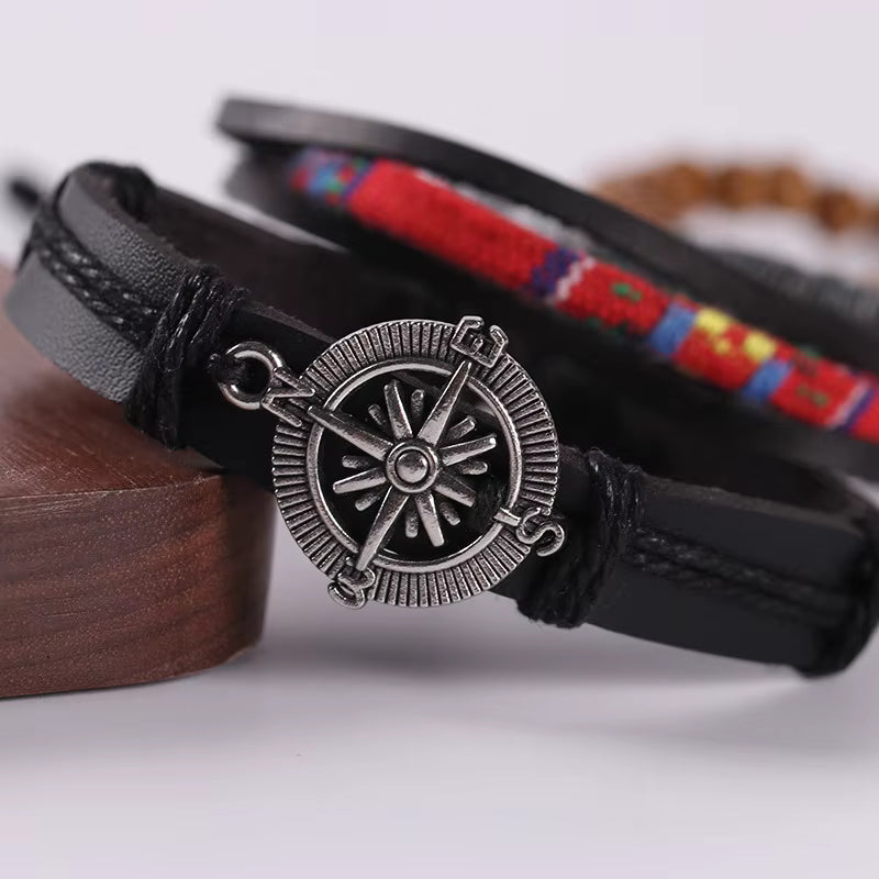 Boho Leather Bracelet Set