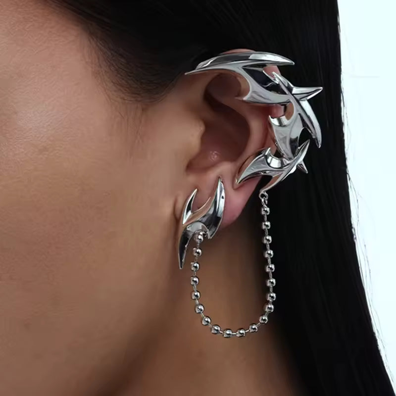 Cyberpunk Spiked Ear Cuff