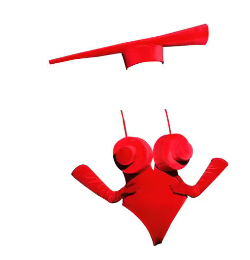 Red Drag Queen Hat Monokini Costume