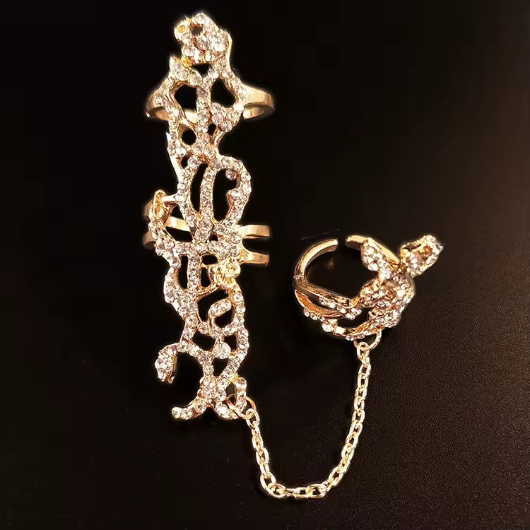Gold Wedding Ring Chain Wrap