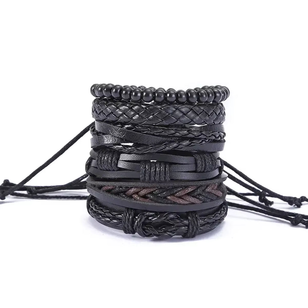 Black Brown Bracelet Set