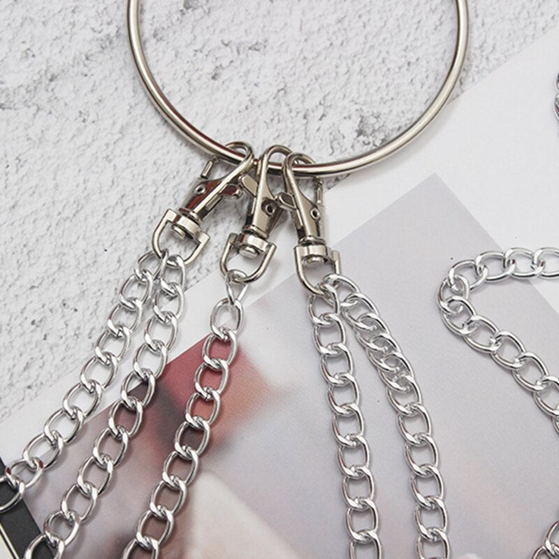 Black O-Ring Chain Belt