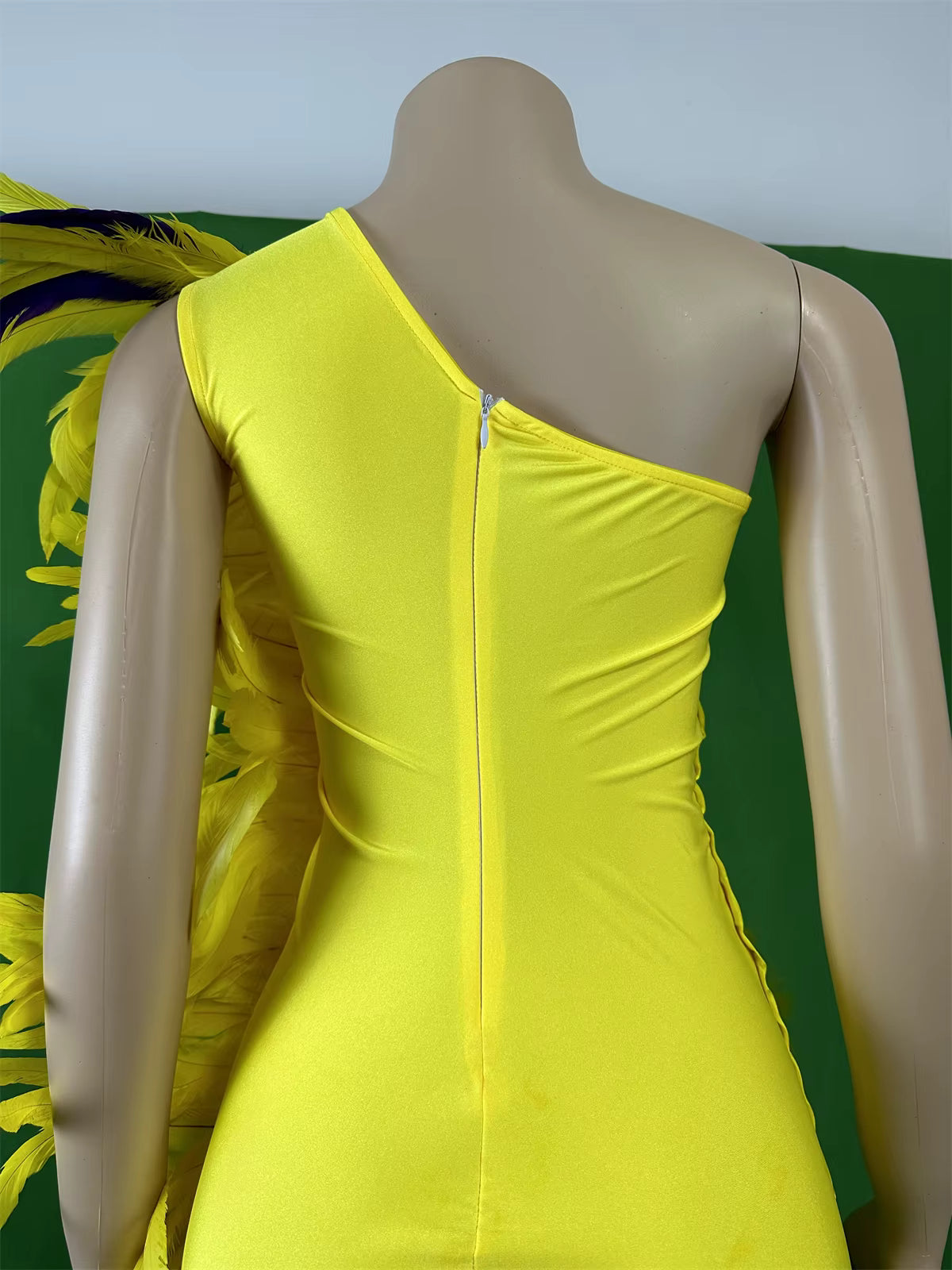 Yellow Feather Dress