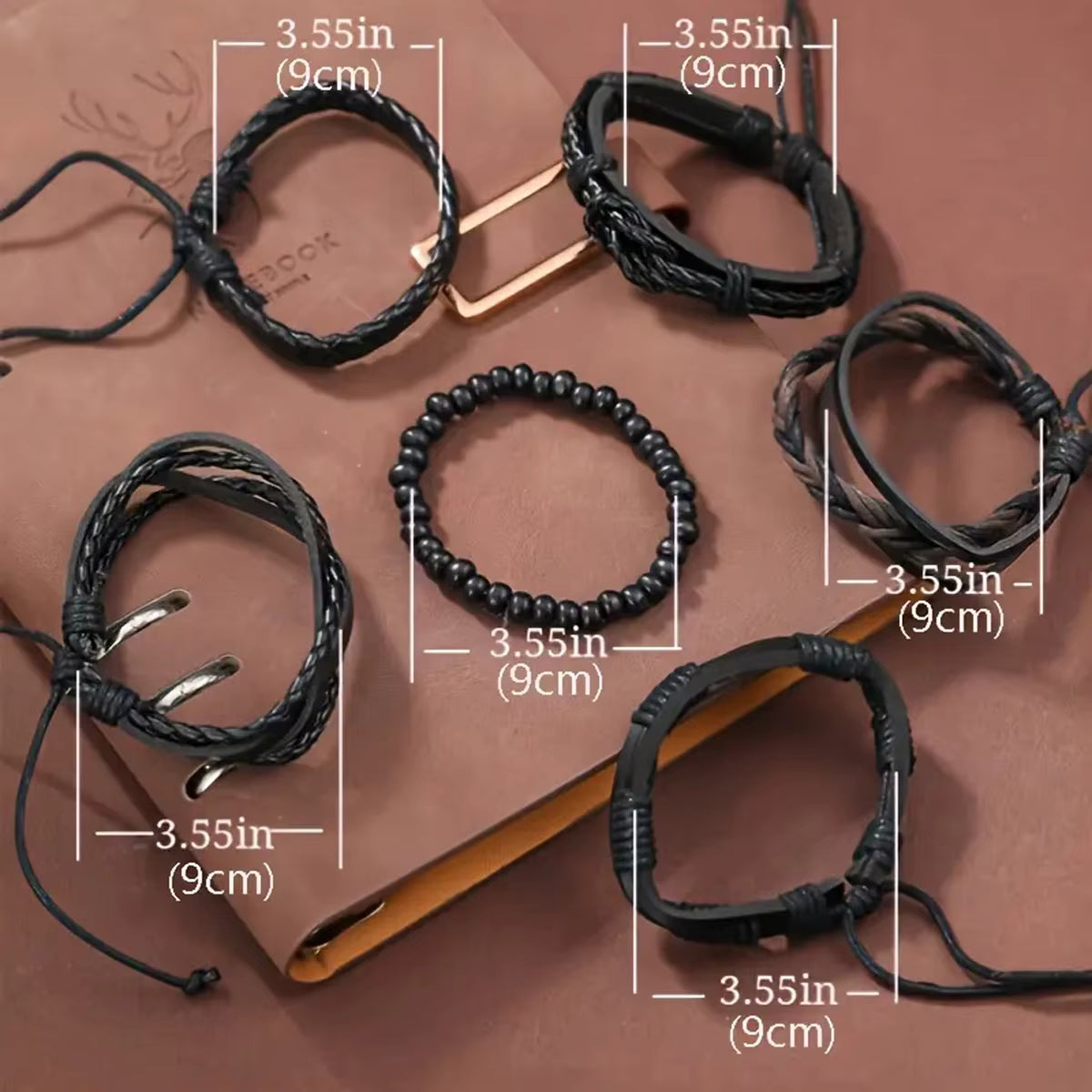 Black Brown Bracelet Set