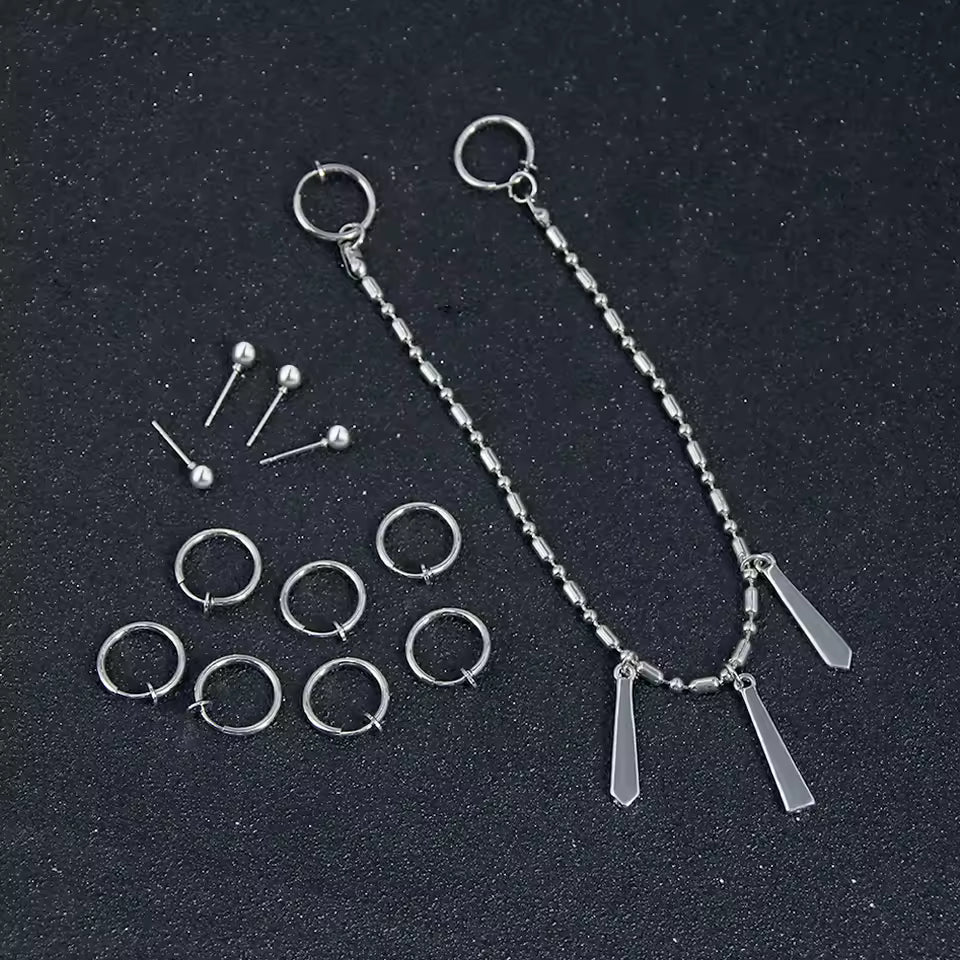 Lip to Ear Chain Anime Cosplay Jewelry 12pc