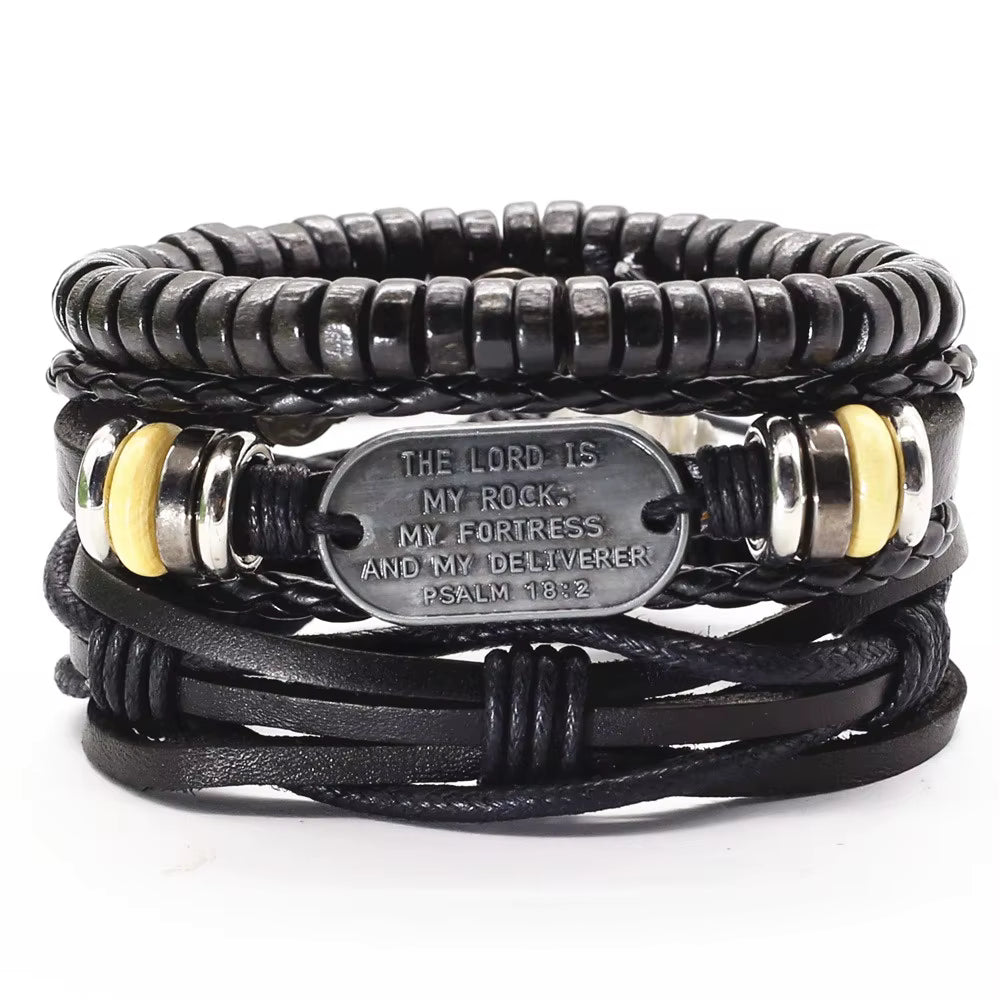 Cross Bible Bracelets 3pc Isaiah 54:17
