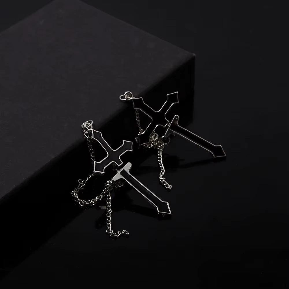 Cross Gothic Punk Earrings