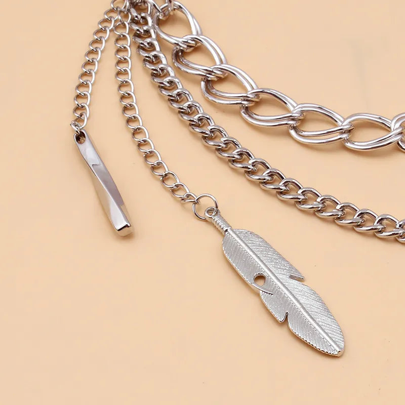 Leaf O Ring Boho Pants Chain