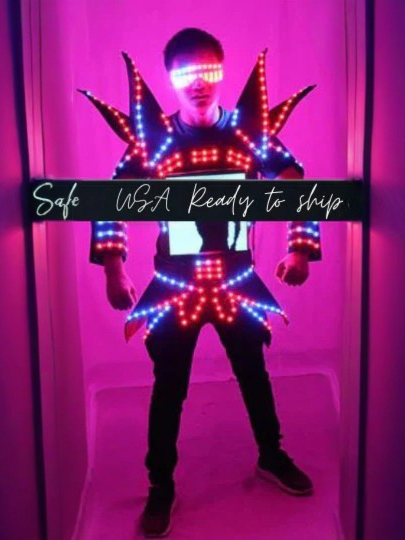 Men Led Light Costume