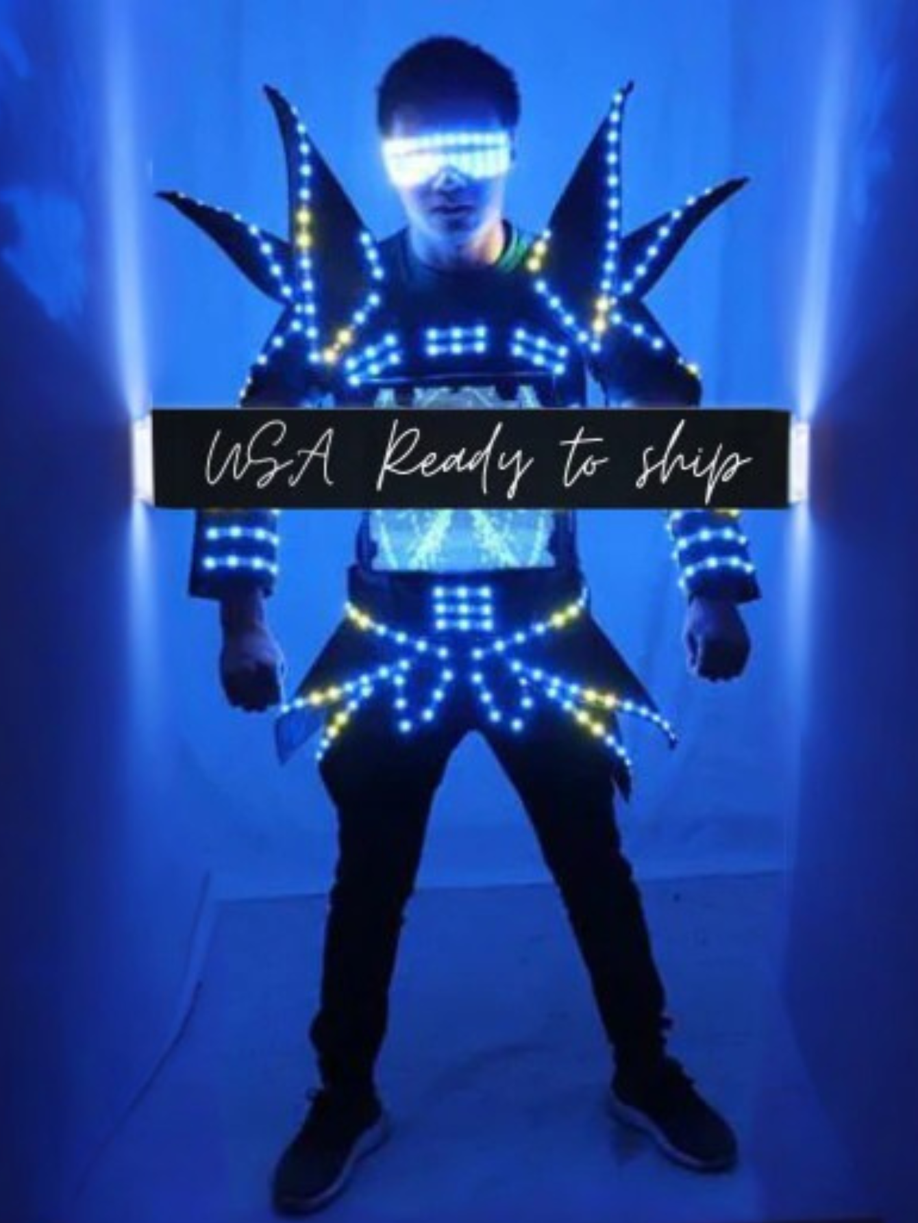 Men Led Light Costume