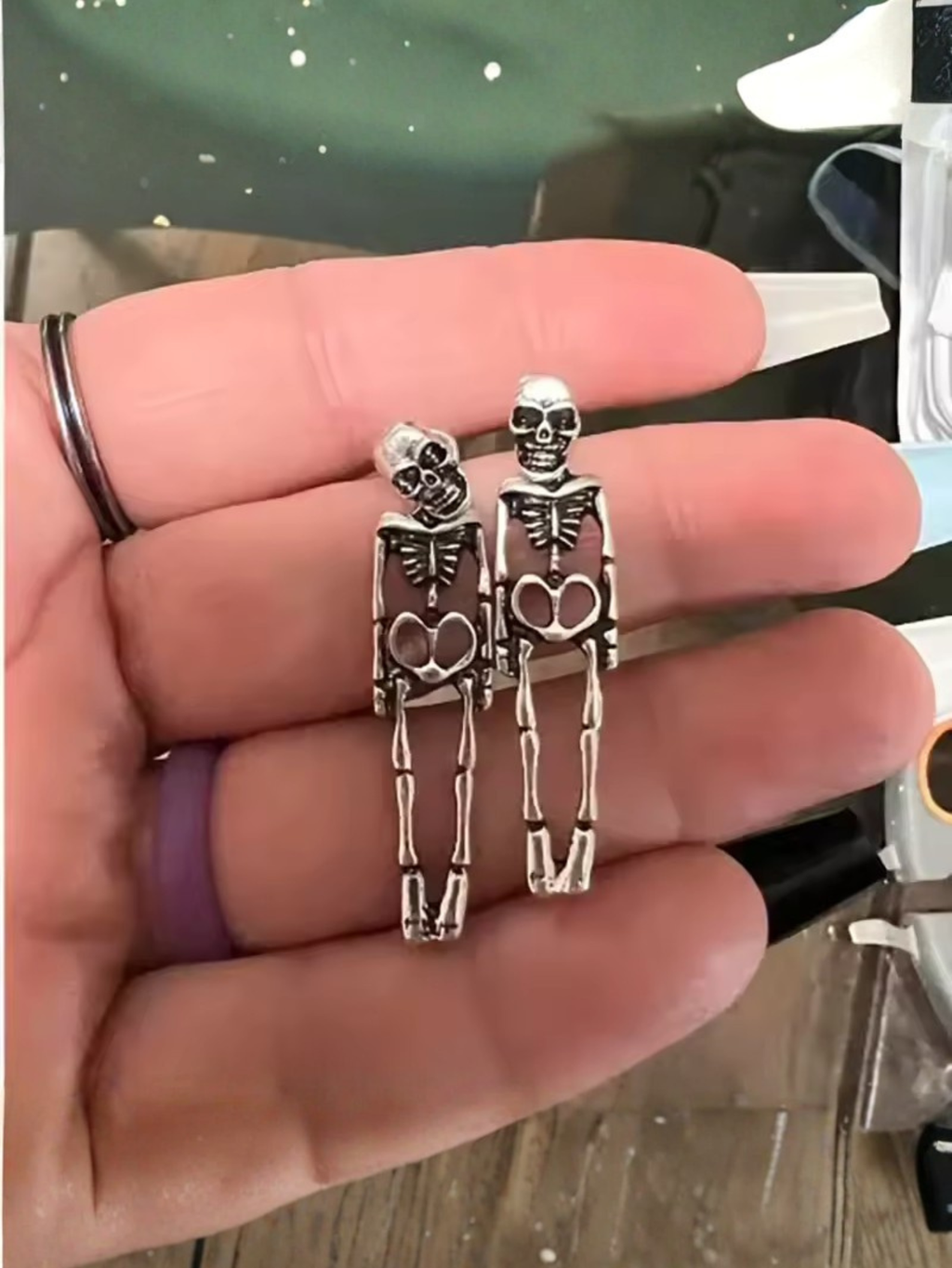 Gothic Skeleton Earrings