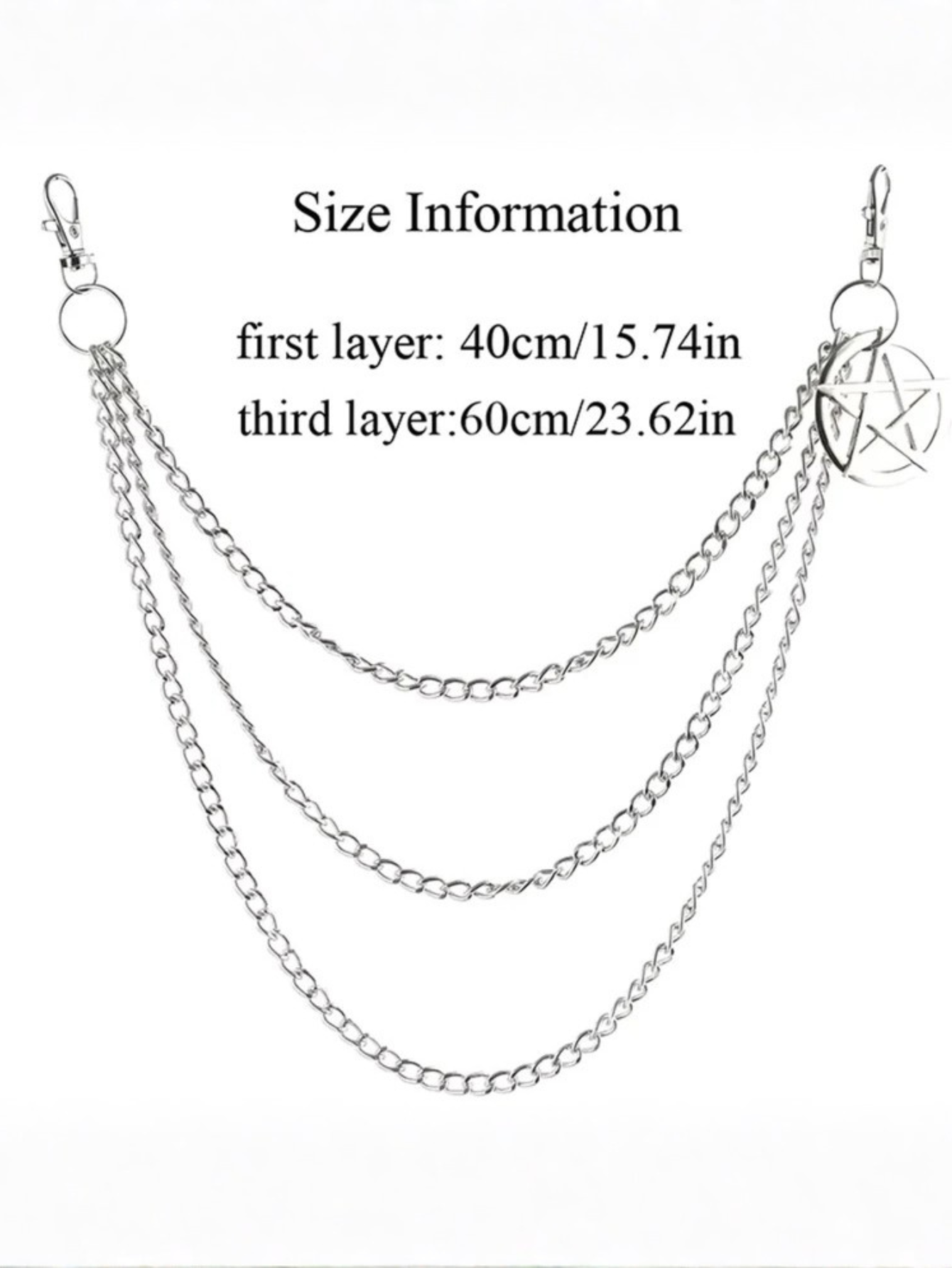 Pentagon Star Astrology Wallet Bag Chain