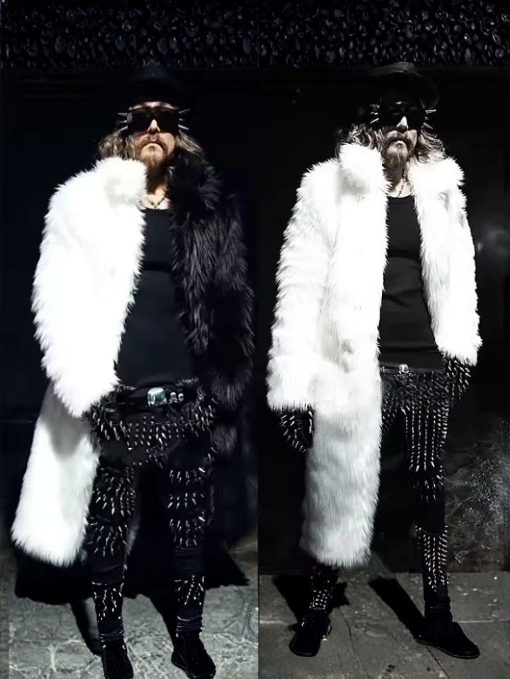 Black and White Fur Jacket