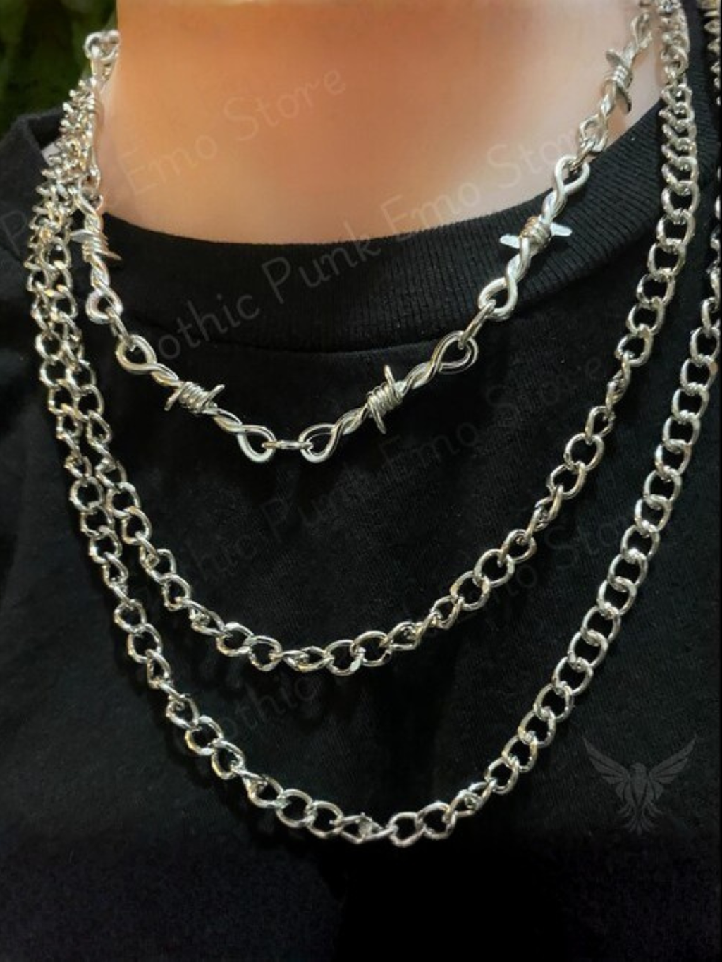 Barbed Wire Layered Necklace