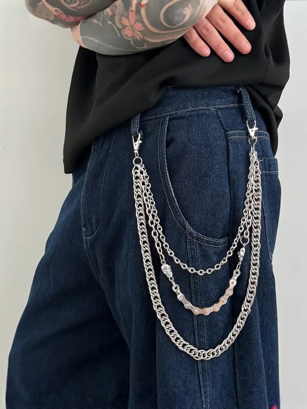 Bike Skull Wallet Chain