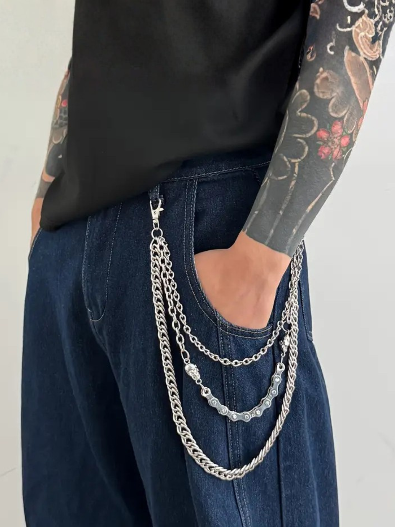 Bike Skull Wallet Chain