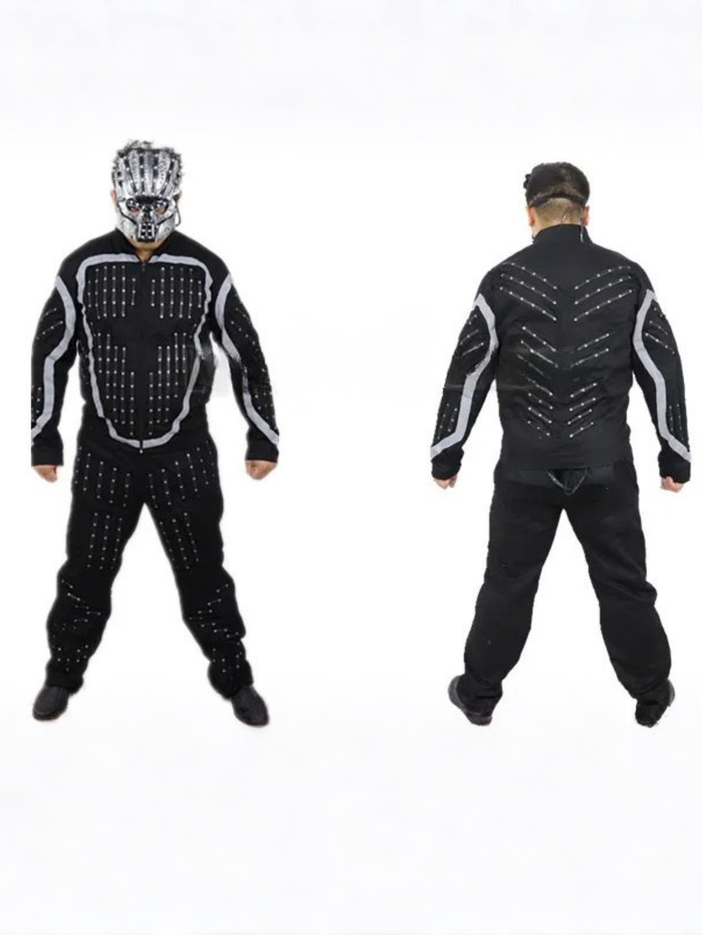 Men Led Light Motorcycle Costume