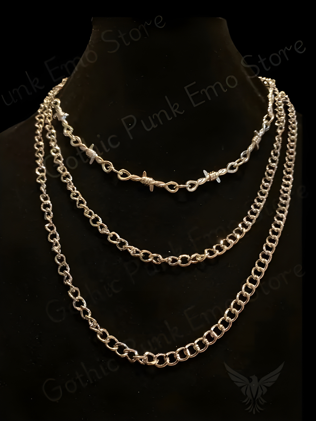 Barbed Wire Layered Necklace