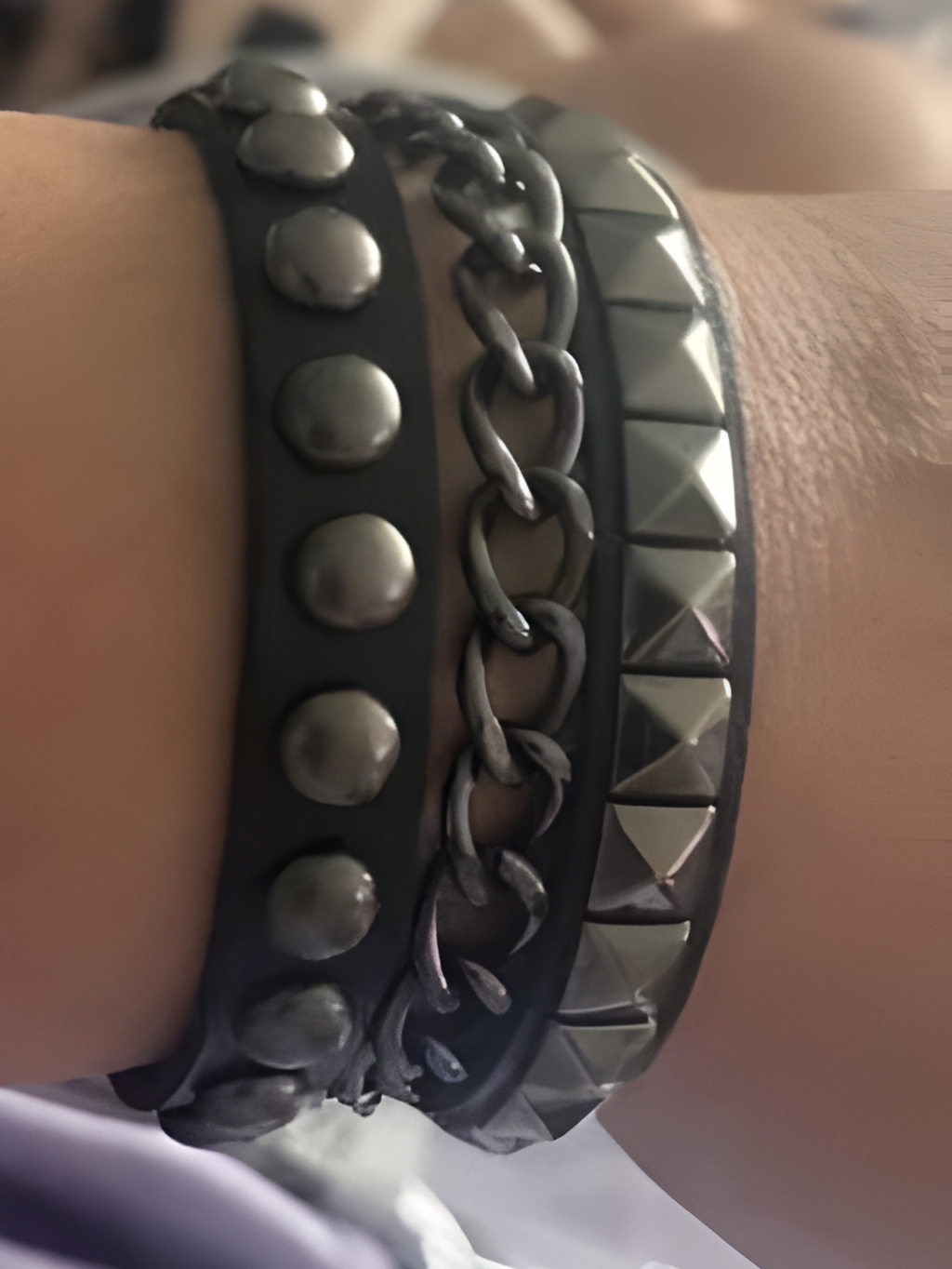 Punk Cuff Bracelet Retro Rock Wristband