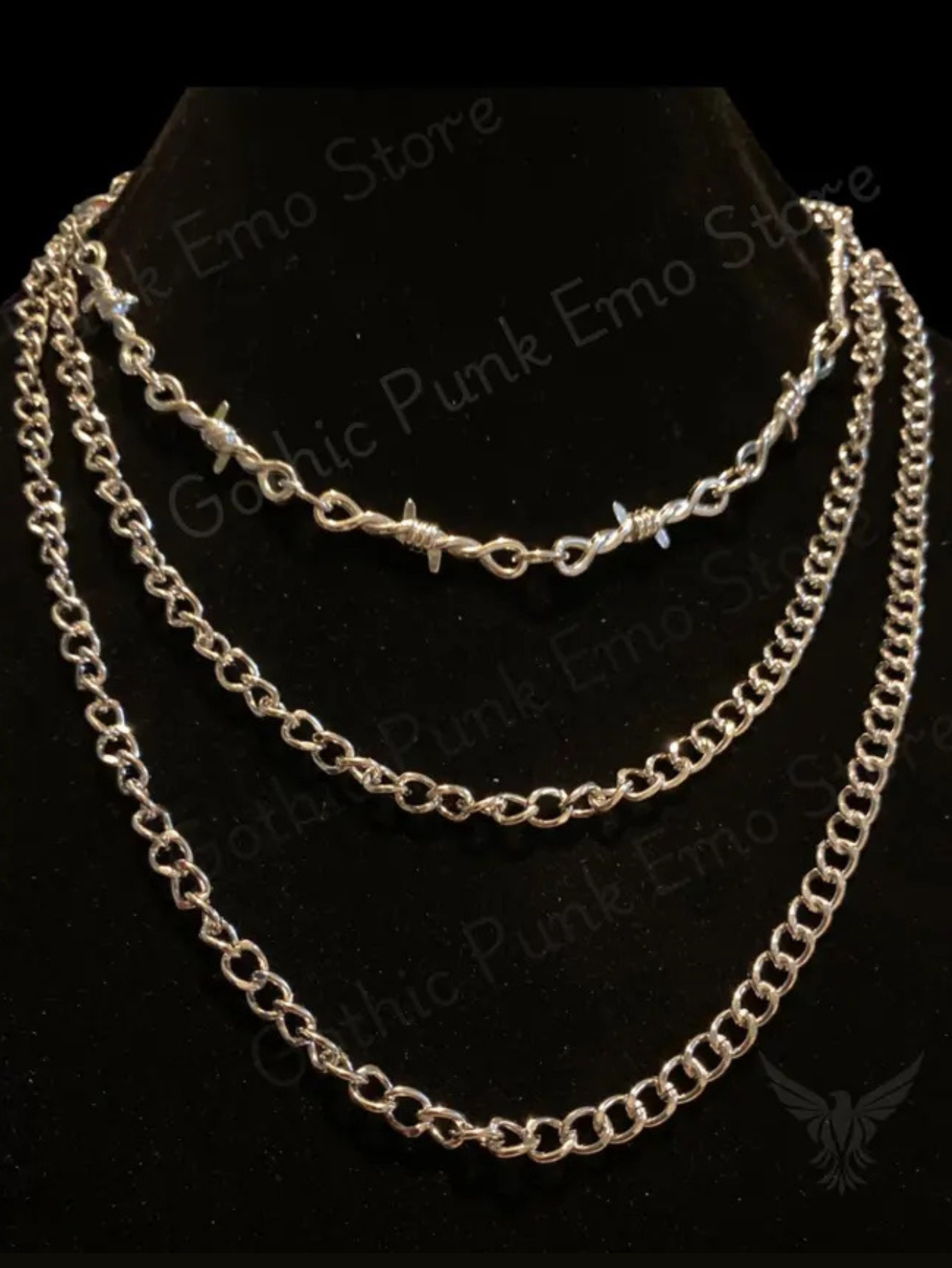 Barbed Wire Layered Necklace