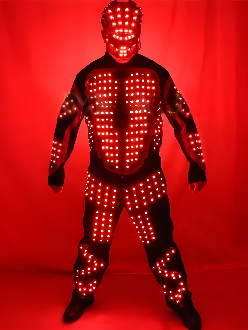 Men Led Light Motorcycle Costume