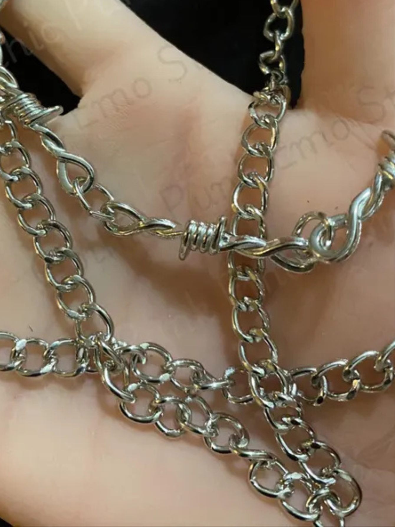 Barbed Wire Layered Necklace
