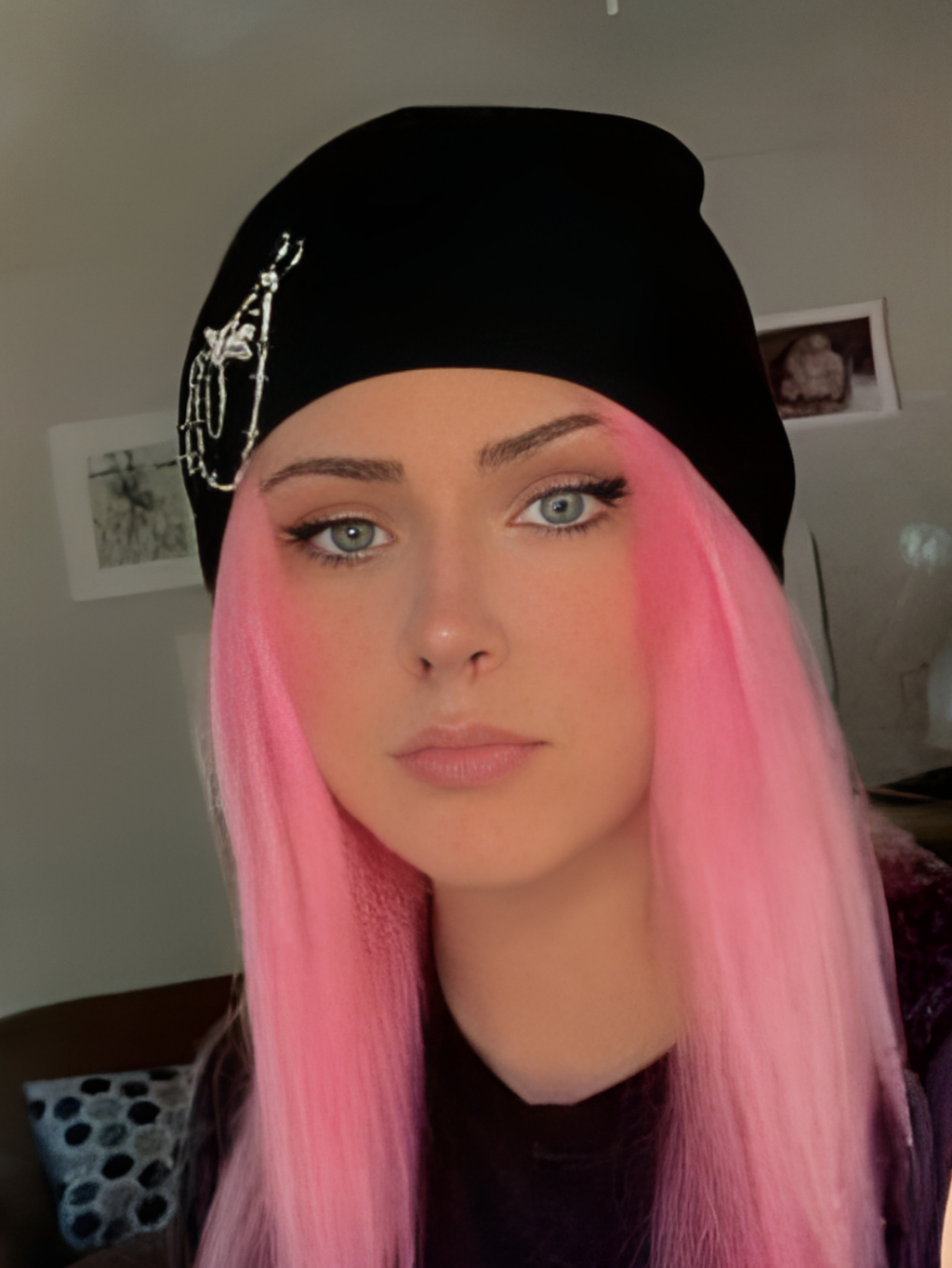 Black y2k Beanie Chain Hat Cap