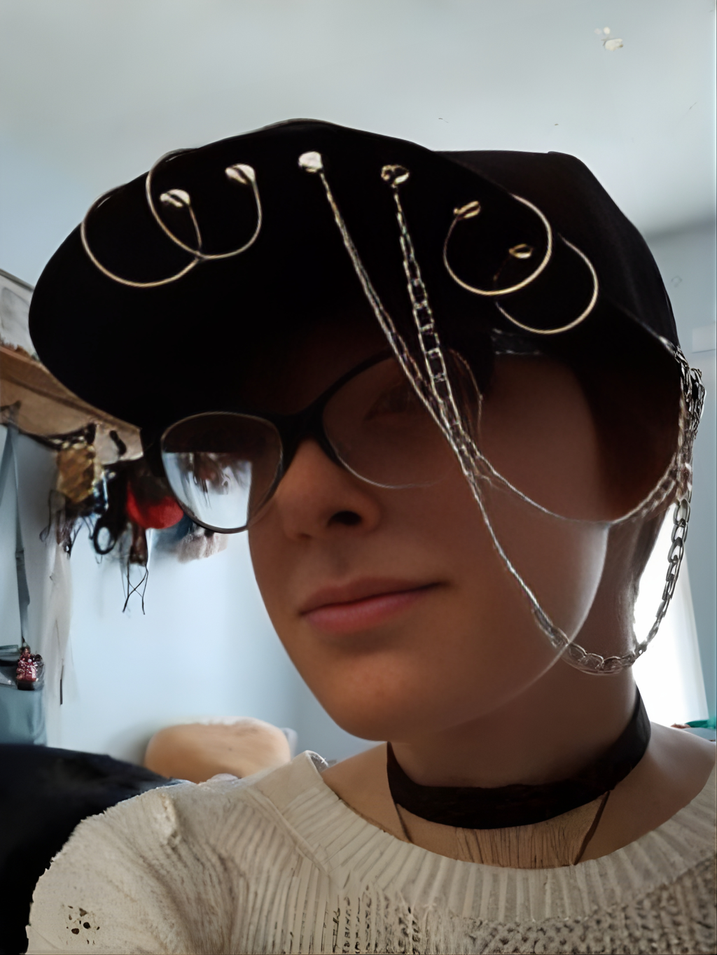 Black y2k Baseball Chain Hat Cap