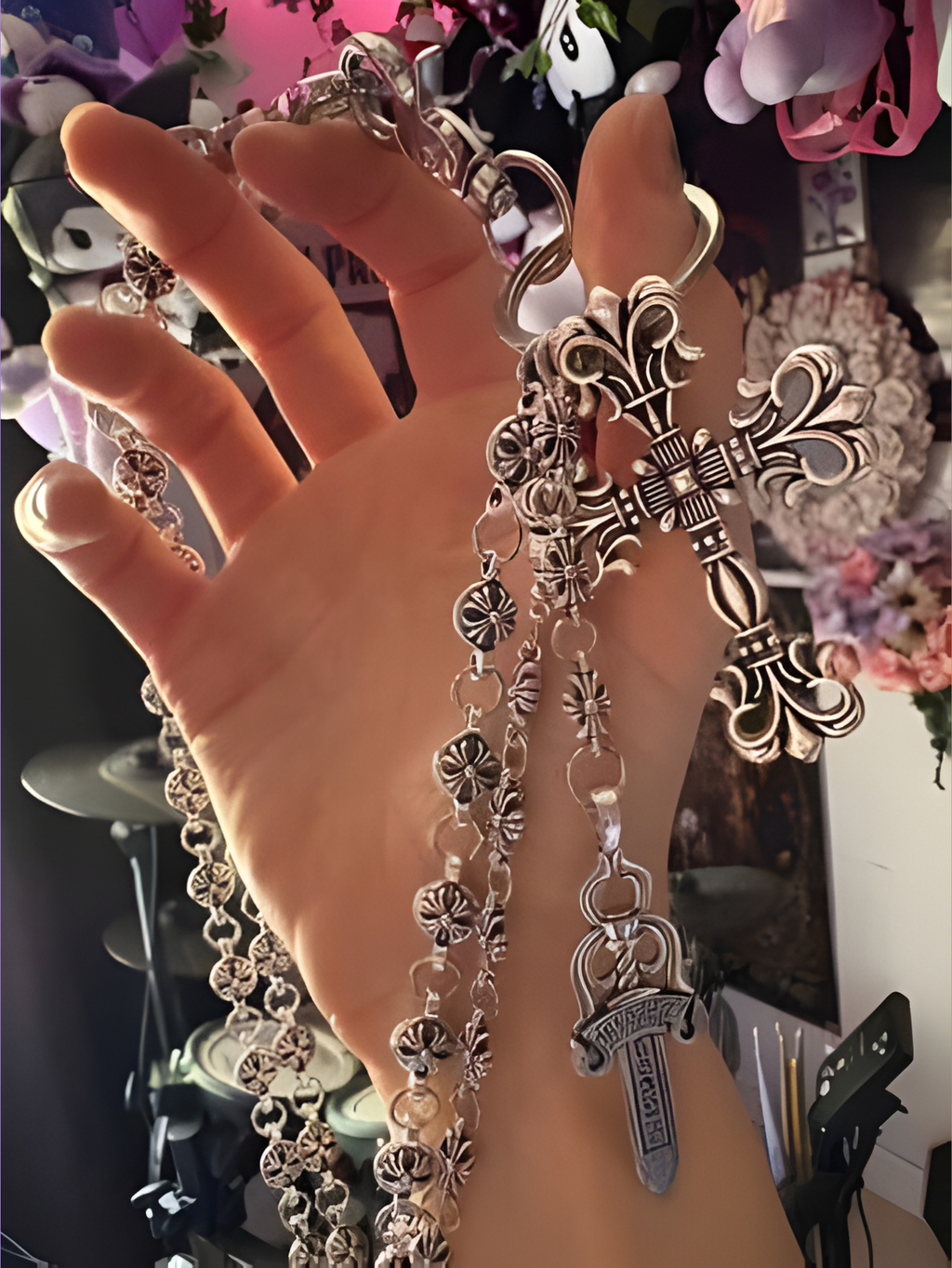 CH Cross Silver Pants Chain