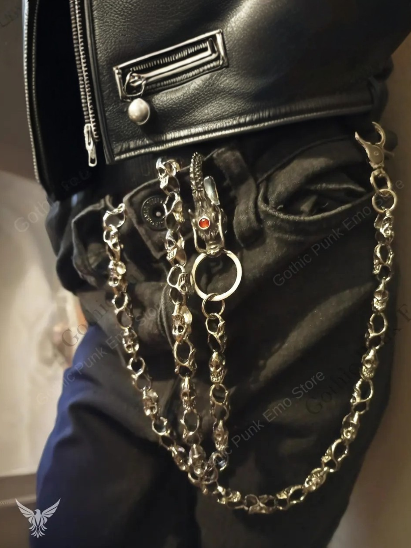 Gothic Dragon Heavy Duty Biker Jean Chain