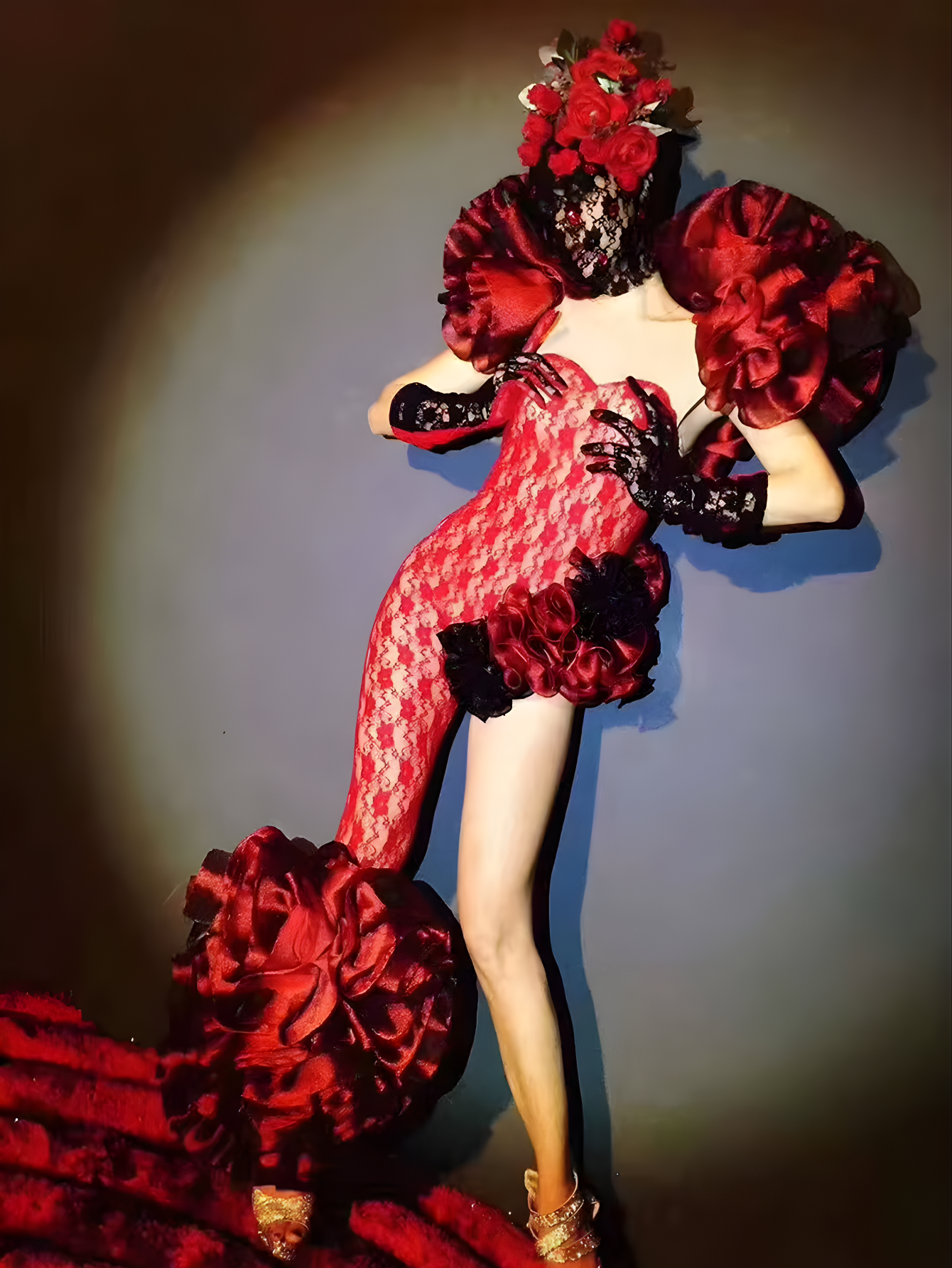 Red Lace Masquerade Costume