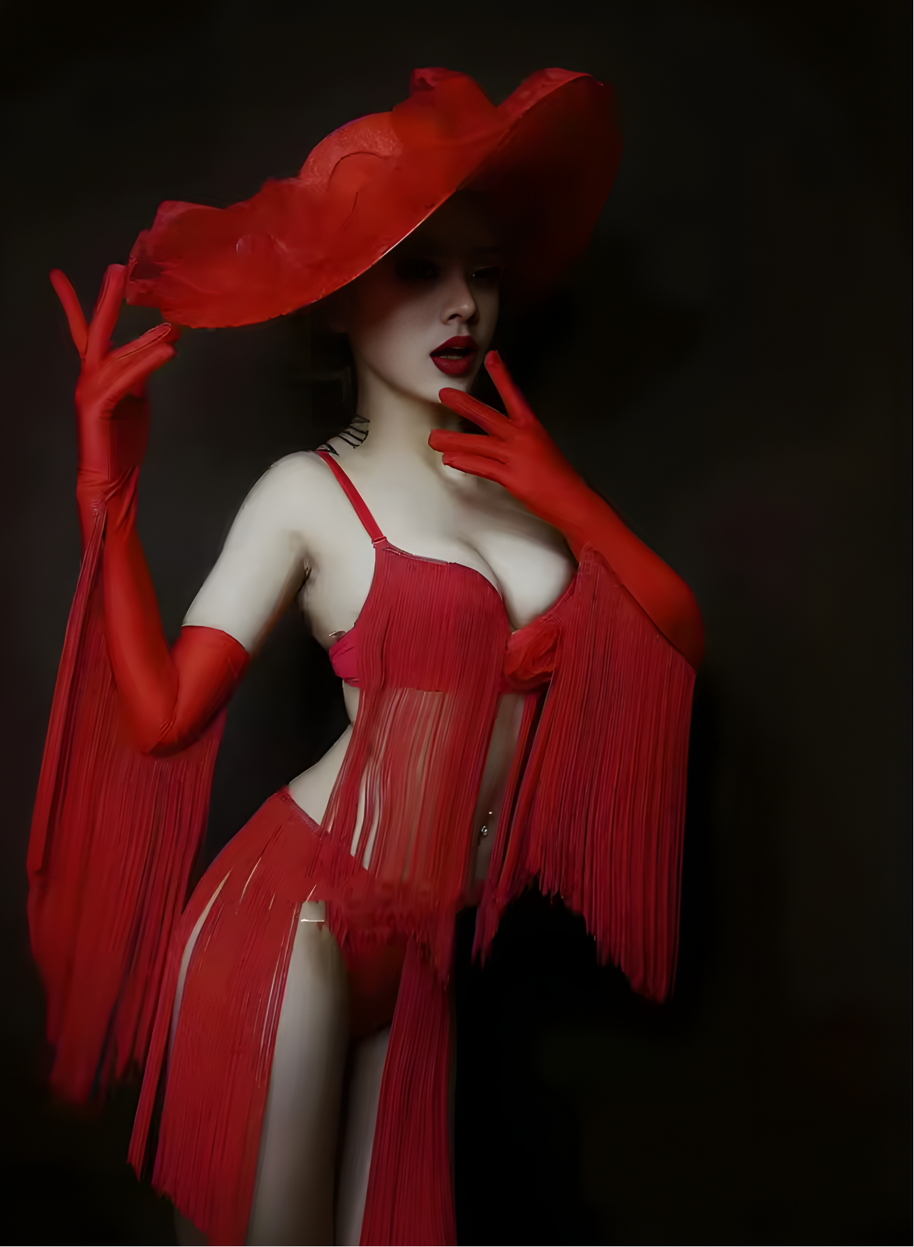 Red Bikini Cowgirl Costume