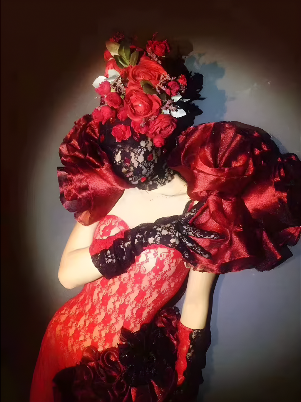 Red Lace Masquerade Costume