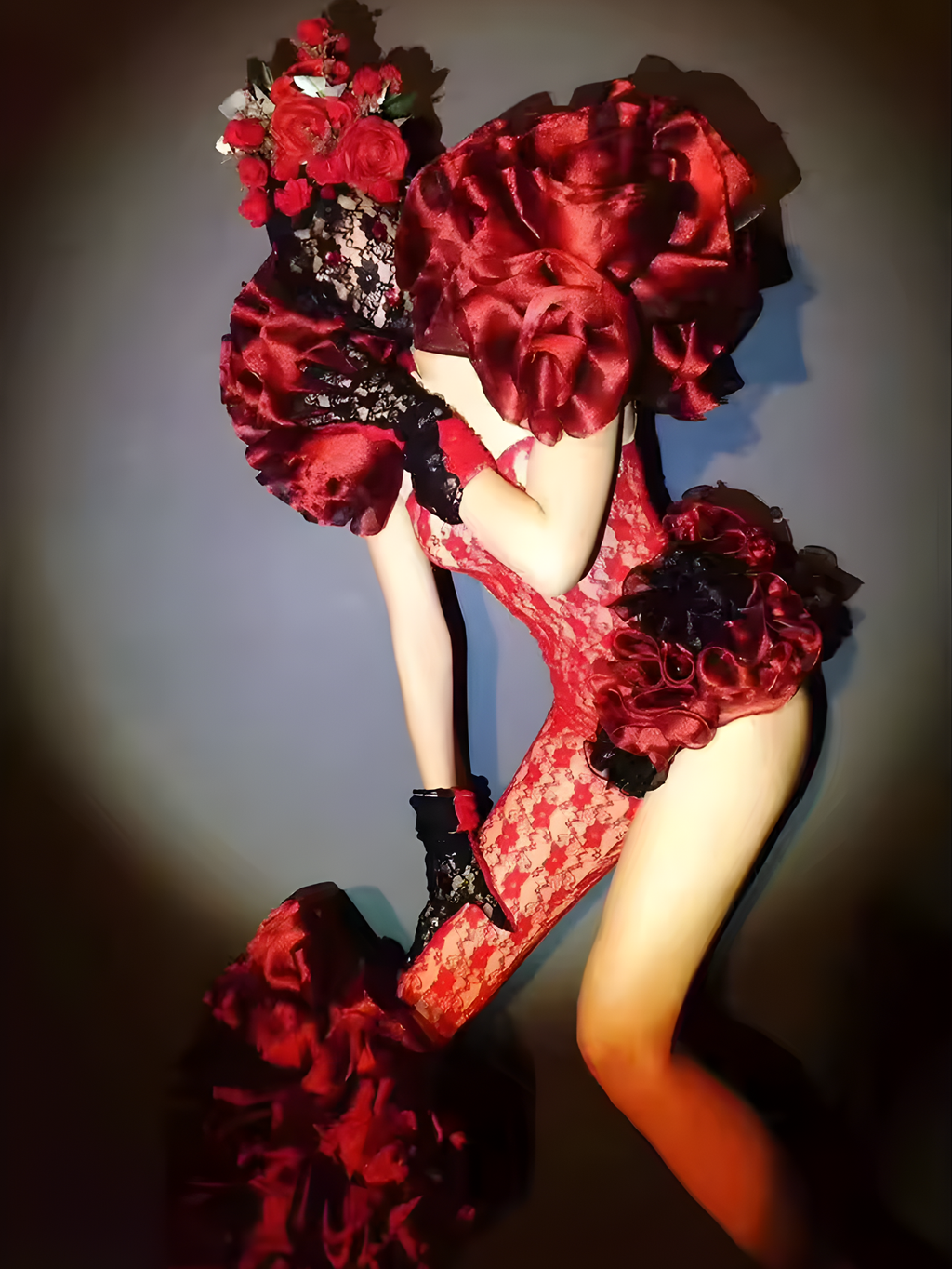 Red Lace Masquerade Costume