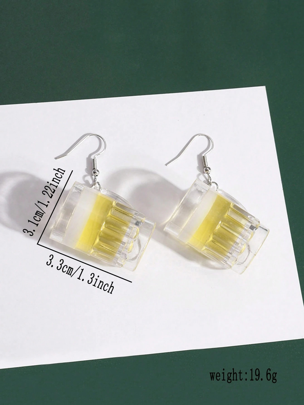 Acrylic Beer Mug Earrings