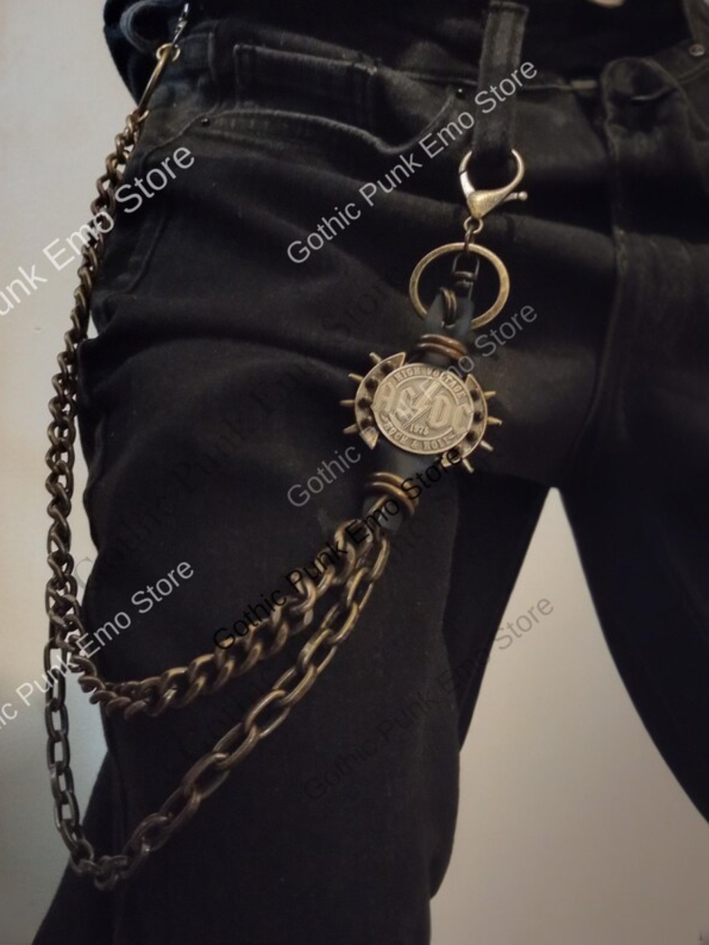 AC\DC Punk Wallet Chain Medallion