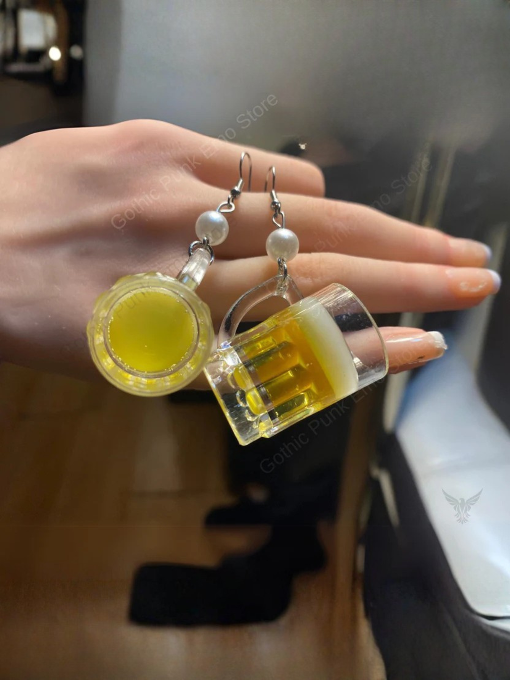 Acrylic Beer Mug Earrings