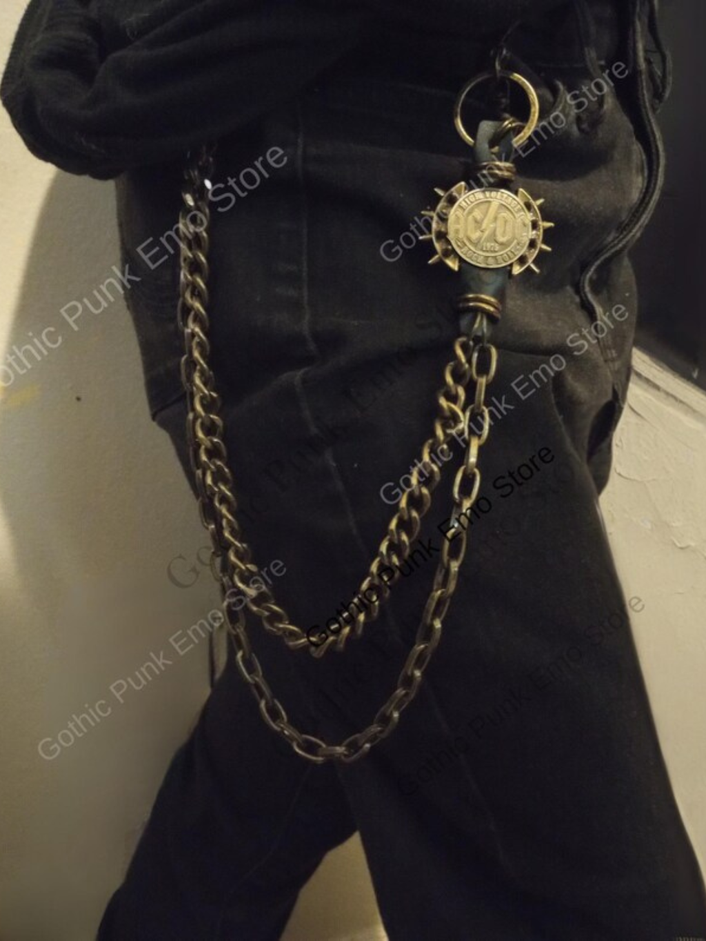 AC\DC Punk Wallet Chain Medallion