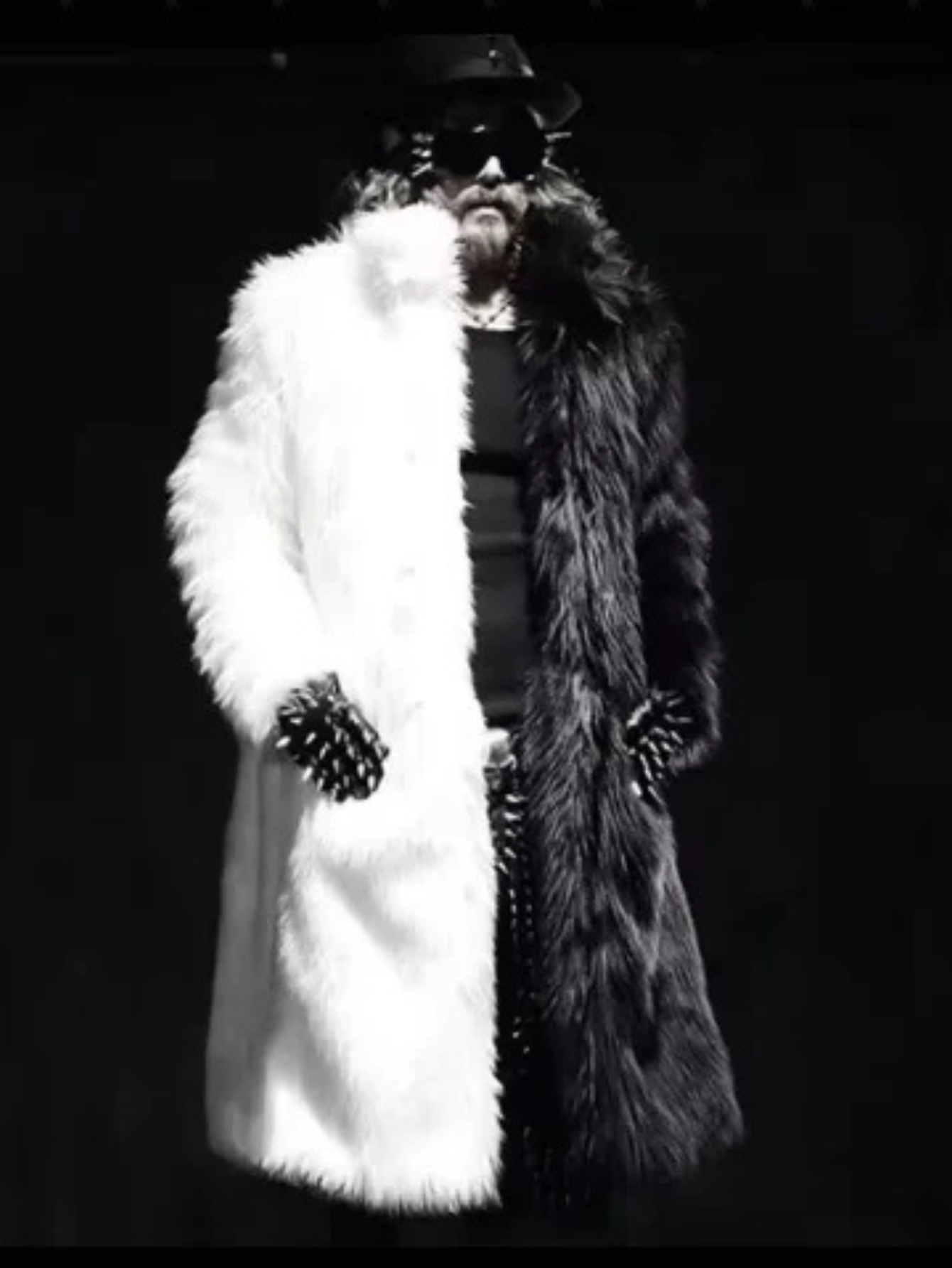 Black and White Fur Jacket